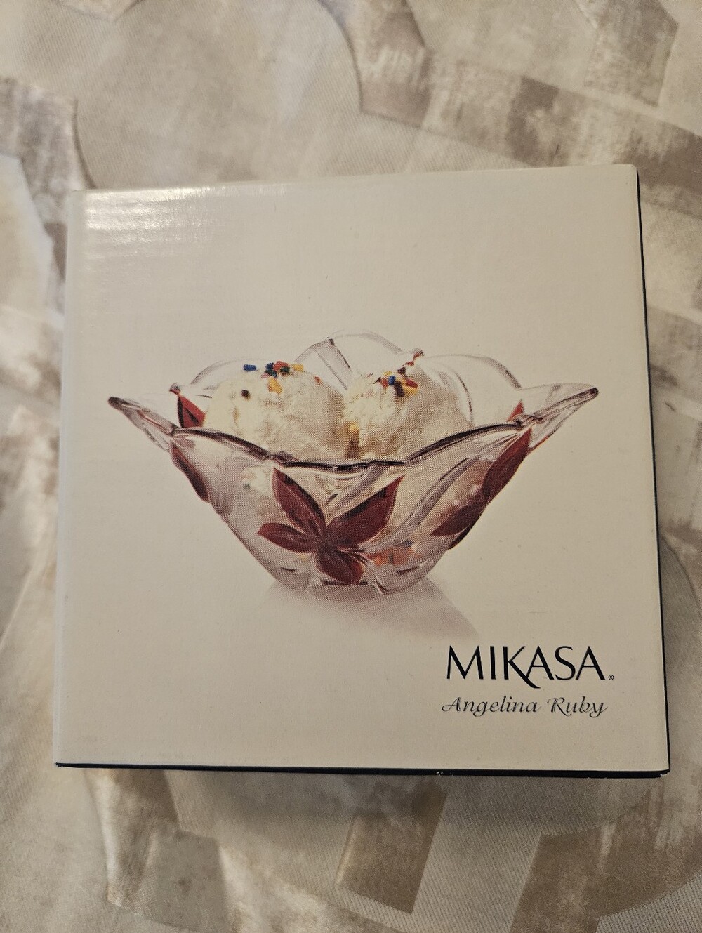 Mikasa Angelina Ruby Floral Glass Bowl - 4.5"